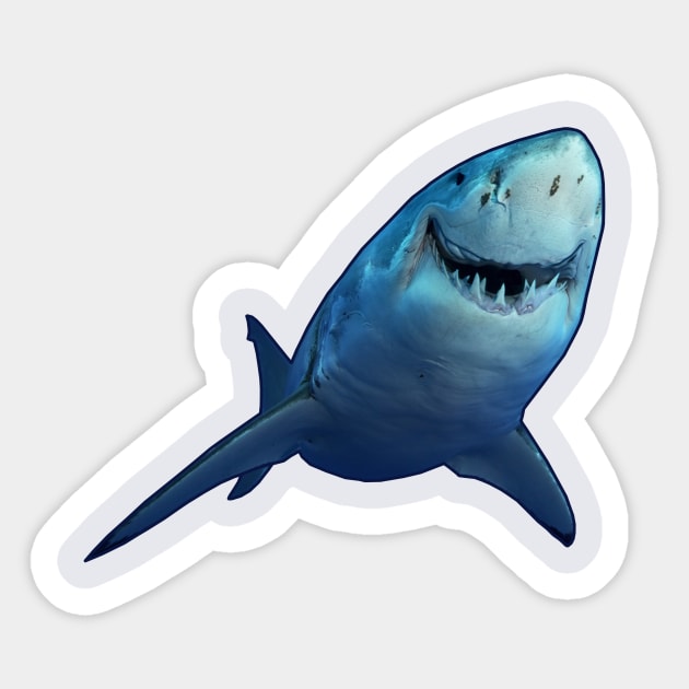 Happy Shark Sticker by the Mad Artist